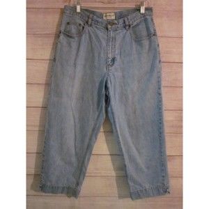 Eddie Bauer Jeans Womens Size 12 Blue Straight Leg Stretch Ankle Mid Rise Pants